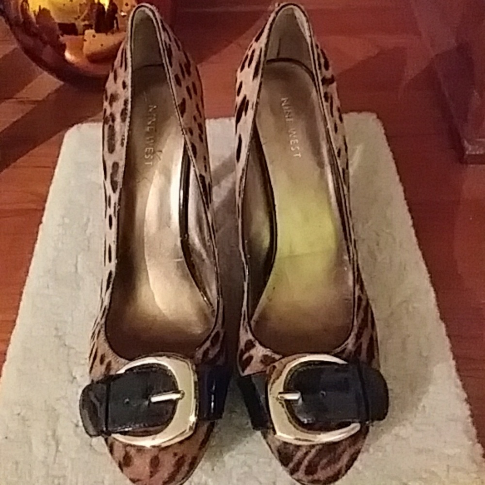 Nine west leopard print heels